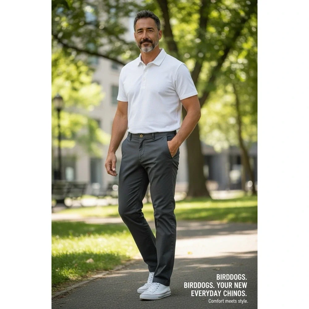Mens birddogs Dark Blue Navy Pants‎ 34x28 Stretch Lined Golf Performance